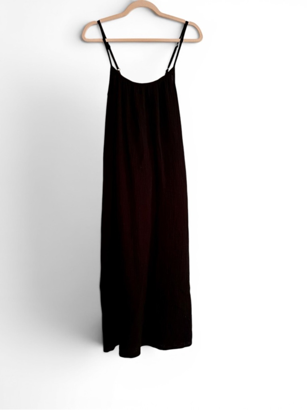 Sol Angeles Black Maxi Slip Dress